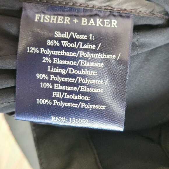 Fisher + Baker Men's Birmingham CPO Jacket Slate Wool Blend Medium - Picture 6 of 13